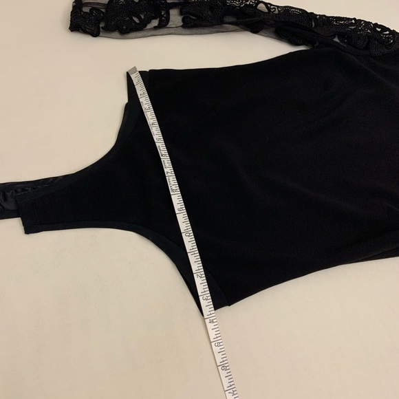 Misha black leotard with lace sleeves size 2 - Picture 11 of 16